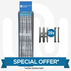 SPECIAL OFFER! 40x Simplefit Croppable Espag Rods with Keeps & Free Cardboard Stand